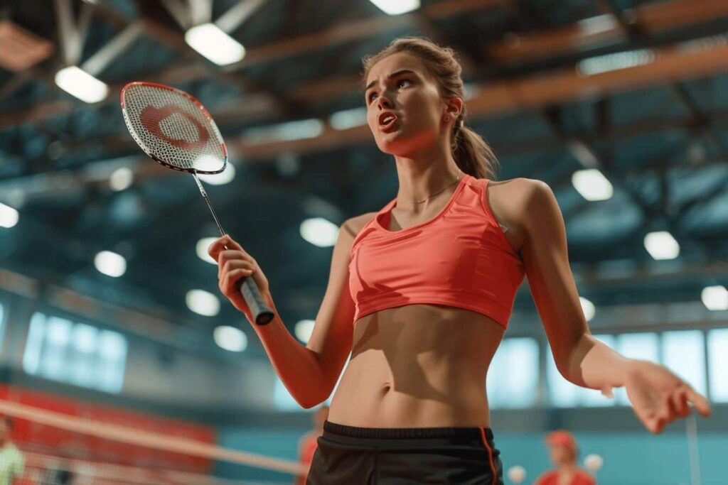 joueuse de badminton